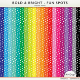 Digital Papers - Fun Spots Polka Dots - Bold and Bright Co