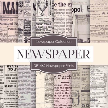 Digital Papers - Newspaper Prints (DP1462) by Digital Paper Shop