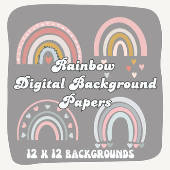 Preview of Digital Papers: Rainbow themed!