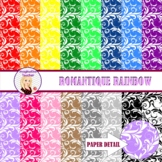 Digital Papers - Romantique Rainbow