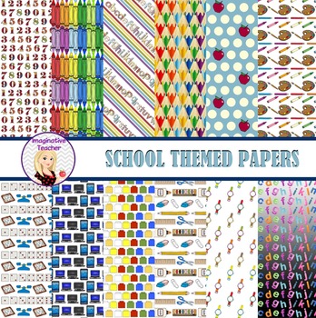 Digital Papers - School theme by Imaginative Teacher | TpT