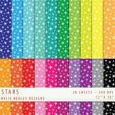 Digital Papers - Stars - Bold and Bright Collection