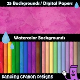 Watercolor Backgrounds Clip Art | Digital Papers