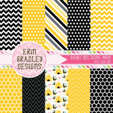 Digital Papers - Yellow and Black