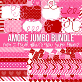 Digital Papers and Frames Amore Valentine Jumbo Set