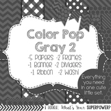 Digital Papers and Frames Color Pop Gray 2
