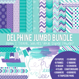 Digital Papers and Frames Delphine Jumbo Set