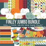 Digital Papers and Frames Finley Fall Jumbo Set