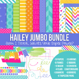 Digital Papers and Frames Hailey Jumbo Set