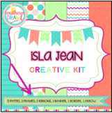 Digital Papers and Frames ISLA JEAN Creative Kit