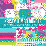 Digital Papers and Frames Kristy Jumbo Set