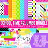 Digital Papers and Frames School Time Set 2