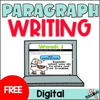 Preview of Digital Paragraph Writing Prompt