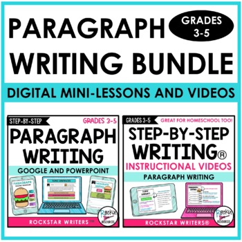 Digital Paragraph Writing Unit | Writing Mini-Lesson Videos Bundle