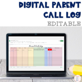Digital Parent Communication Log EDITABLE