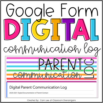 Preview of Digital Parent Communication Log || Google Form FREEBIE!