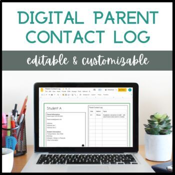 Preview of Digital Parent Contact Log & Back to School Parent Survey