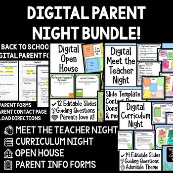 Digital Parent Night BUNDLE Distance Learning by Emily Greenwald