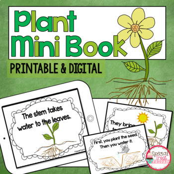 Preview of Parts of Plants Mini Book  Parts of Plant Informational Reading Activities