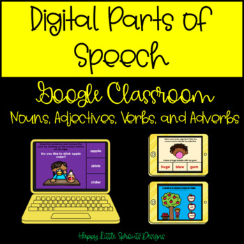 Preview of Digital Parts of Speech Bundle for Google Slides