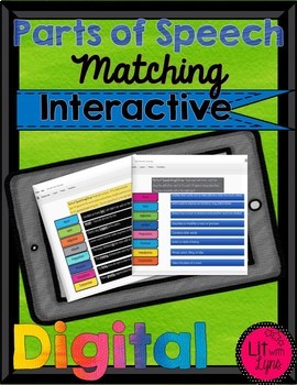 Preview of Digital Parts of Speech Matching Activities | DISTANCE LEARNING