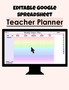 Preview of Digital Pastel Teacher Planner