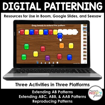 Preview of Digital Pattern Activities - Boom, Seesaw, and Google Slides - Distance Learning