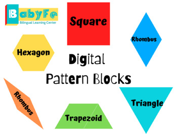 Preview of Digital Pattern Blocks | Geo Mat Pieces | Distance Learning