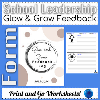 Preview of Digital Peer Feedback Glow and Grow Template - Empowering Teachers!