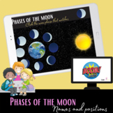 ⭐Boom Cards™ Phases of the moon for kids, digital learning