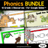 Digital Phonics Activities - 3rd Grade Phonics BUNDLE