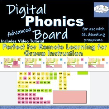 Preview of Digital Phonics Board for Distance or Hybrid Instruction -Advanced Board