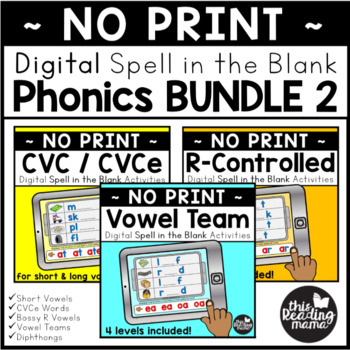 Preview of Digital Phonics Bundle 2 - Spell in the Blank
