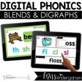 Digital Phonics : Consonant Blends and Digraphs Boom Cards™
