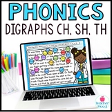 Digital Resources & Phonics Games | Digraphs CH SH TH | Word Work