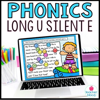 Preview of Digital Resources & Phonics Games | FREEBIE Long U Silent E | Word Work