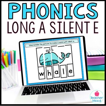 Preview of Digital Resources & Phonics Games | Long A Silent E | Word Work