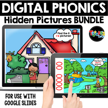 Preview of Digital Phonics: Hidden Pictures BUNDLE