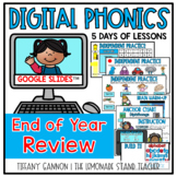 End of the Year REVIEW Phonics Lesson Slides and Student P