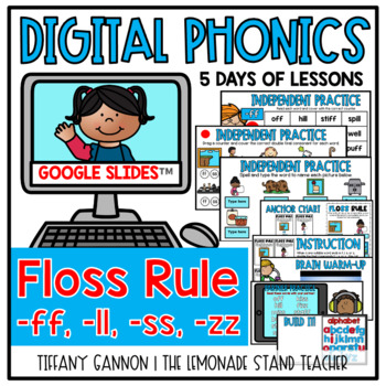 Preview of FLOSS RULE FINAL DOUBLE CONSONANTS Phonics Lesson Slides + Student Worksheets