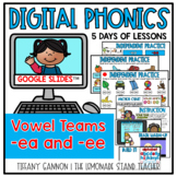 Vowel Teams EA and EE Phonics Lesson Slides and Student Ph