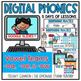 Vowel Teams OA OE OW Phonics Lesson Slides and Student Pho