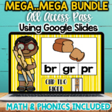 Digital Phonics & Math Activities BUNDLE  Google Slides