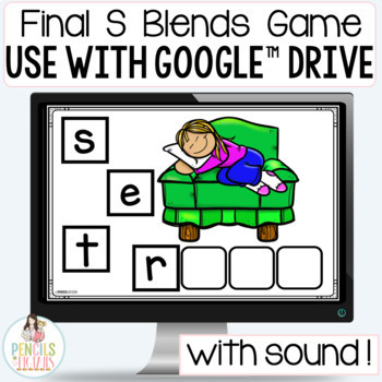 Preview of Digital Phonics Practice | Google™ Slides | Final S Blends Game