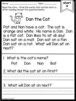 Digital Phonics Reading Passages - Distance Learning - Google Classroom