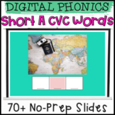 Digital Phonics Short A CVC Word Reading and Spelling Slides
