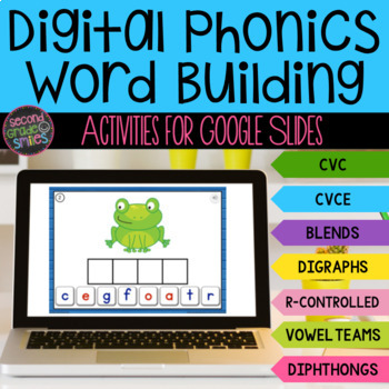 Preview of Digital Phonics Word Building Activities for Google Slides