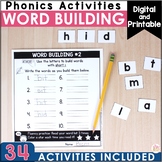 Phonics Word Building Activities - Printables + premade Se