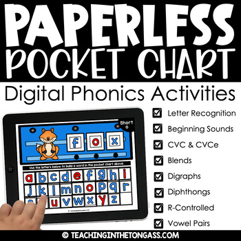 Preview of Digital Resources Phonics Letter Sound Activities Google Slides Seesaw