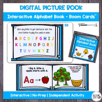 Preview of Digital Picture Book | Interactive Alphabet Book | Boom Cards